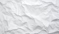 White Blank Crumpled and Creased Paper Poster Texture Background. Generative ai Royalty Free Stock Photo