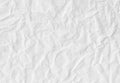 White blank crumpled rough paper texture