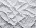 White blank crumpled wrinkled paper sheet texture pattern creative background