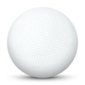 White Blank 3D Vector Sphere with Mapped Squared Paper Texture - Empty Clean Ball Template Royalty Free Stock Photo