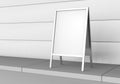 White blank empty Business Roll Up and Standee Banner display mock up Template for your Design Presentation. 3d r Royalty Free Stock Photo