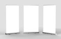 White blank empty high resolution Business Roll Up and Standee Banner display mock up Template for your Design Presentation. 3d r Royalty Free Stock Photo