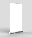 White blank empty high resolution Business Roll Up and Standee Banner display mock up Template for your Design Presentation. 3d r Royalty Free Stock Photo