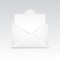 White Blank Envelope Isolated Royalty Free Stock Photo