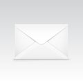 White Blank Envelope Isolated Royalty Free Stock Photo