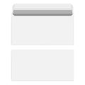 White blank envelope with self adhesive seal, vector template Royalty Free Stock Photo
