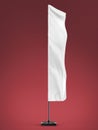 White Blank Expo Banner Stand beach flag. Trade show expo event booth. render illustration template mockup for your desi