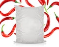 White Blank Foil Food Bag Royalty Free Stock Photo