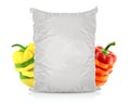 White Blank Foil Food Bag Royalty Free Stock Photo