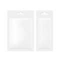 White Blank Foil Pouch Packaging With Hang Slot For Salt, Sugar, Sachet