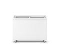 White blank freezer with glass display for ice cream and other products