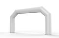 White Blank Inflatable angular Arch Tube or Event Entrance Gate.Start line sports double arch door. 3d render illustration.