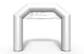 White Blank Inflatable angular Arch Tube or Event Entrance Gate.Start line sports double arch door. 3d render illustration.