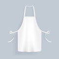 White blank kitchen cotton apron vector illustration