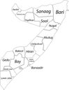 White blank map of Somalia