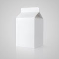 White blank milk carton package on gray Royalty Free Stock Photo