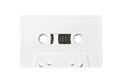 White blank music audio tape cassette isolated Royalty Free Stock Photo