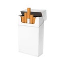 White blank pack of cigarettes. With brown filter Royalty Free Stock Photo