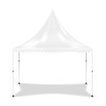 White blank pagoda tent vector mockup. Promotional canopy, folding event marquee realistic mock-up. Pop-up gazebo template Royalty Free Stock Photo