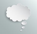 White blank paper speech bubble, chat sign - vector Royalty Free Stock Photo