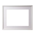 White blank picture frame, realistic horizontal picture frame. Empty white picture frame, mockup template isolated on