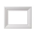 White blank picture frame, realistic horizontal picture frame. Empty white picture frame, mockup template isolated on