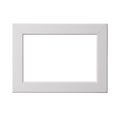 White blank picture frame, realistic horizontal picture frame. Empty white picture frame, mockup template isolated on