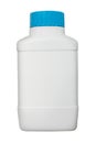 White Blank Plastic Bottle Container with Blue Cap Royalty Free Stock Photo