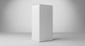 White Blank Product Box Mockup on Grey Background Royalty Free Stock Photo