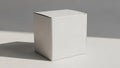 White Blank Product Packaging Box Mockup on Grey Background Royalty Free Stock Photo