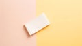 White Blank Rectangular Card on Pastel Background Royalty Free Stock Photo