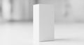 White Blank Rectangular Product Box Mockup on Clean Background Royalty Free Stock Photo
