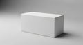White Blank Rectangular Product Packaging Box Mockup on Grey Background Royalty Free Stock Photo