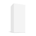 White blank rectangular tall box mock up with side perspective view Royalty Free Stock Photo