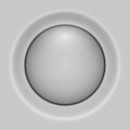 White blank round globose button