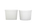 White blank short Tub Food Plastic Container packaging with cli