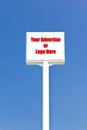 White blank sign , useful for any advertise or l