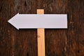 White blank signs pointing in directions nature back ground Royalty Free Stock Photo