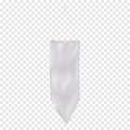 White blank single pennant flag realistic vector mock-up. Hanging banner mockup. Template for design Royalty Free Stock Photo