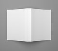 White blank soft cover book template on grey Royalty Free Stock Photo