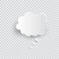 White blank speech bubble isolated vector.