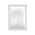 White Blank template Packaging Foil wet wipes Pouch Medicine. Realistic Food Packing Coffee, Salt, Sugar, Pepper, Spices