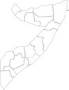 White blank map of Somalia