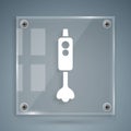 White Blender icon isolated on grey background. Kitchen electric stationary blender with bowl. Cooking smoothies