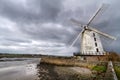 White Blenerville windmill Royalty Free Stock Photo