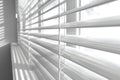 White Blinds on Window Royalty Free Stock Photo