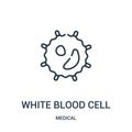 white blood cell icon vector from medical collection. Thin line white blood cell outline icon vector illustration Royalty Free Stock Photo