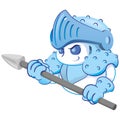 White blood cell mascot responsible for devesa of the body, diseases and other infections