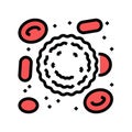 white blood cells color icon vector illustration Royalty Free Stock Photo