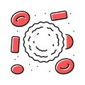 white blood cells color icon vector illustration Royalty Free Stock Photo